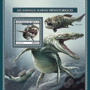 2017 Djibouti - Prehistoric Water Anima. Michel: 1976 / Bl.1032. Scott: 1340