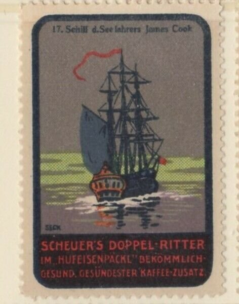 Germany History of Ships #17 James Cook's Ship NG Artist F. Seck