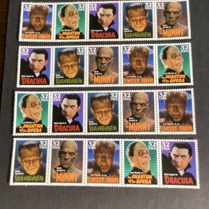 Scott#3168-72 Movie Monsters(Strip of 5) 1997 MNH-US-Choice Of 1 Strip