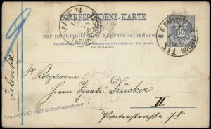 Austria Empire 10Kr Rohrpost Pneumatic Mail Postal Stationery Card G67583