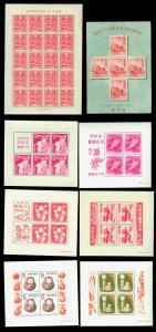 JAPAN 1935-1955 NEW YEAR BLOCKS /Sheets complete run for the period - mint MNH**