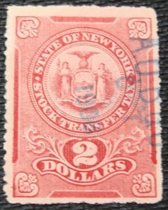 US New York State Stock Transfer **Used** CC Single