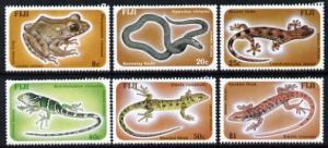 Fiji 1986 Reptiles & Amphibians set of 6 unmounted mi...