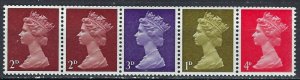 Great Britain MH7f MNH 1967 Coil Strip (ak2845)