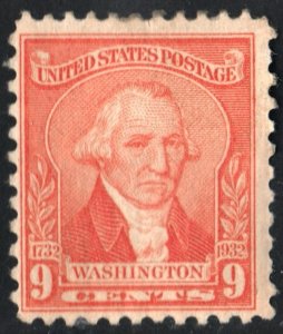 SC#714 9¢ Washington Bicentennial (1932) MHR
