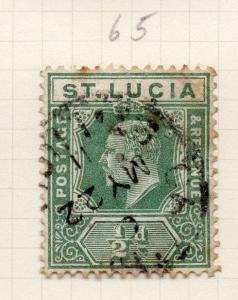 St Lucia 1912 Early Issue Fine Used 1/2d. 282397