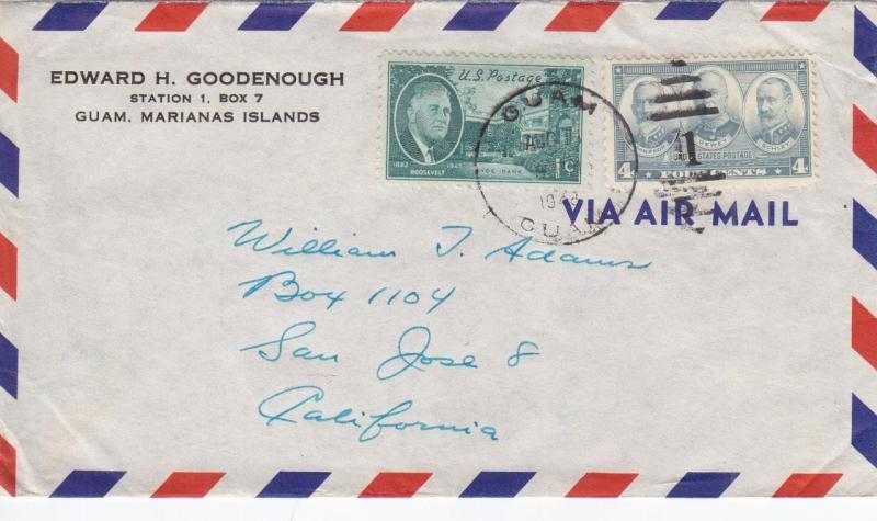 1948, Guam, Marianas Islands to San Jose, CA (23868)