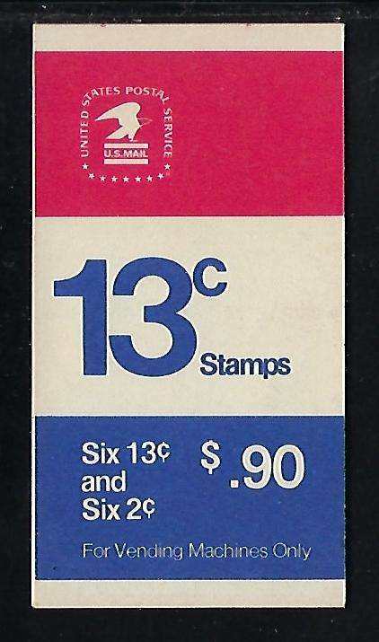 BK127 Catalog # Complete Booklet $.90 face value .13 ct & .2 ct red, white, blue