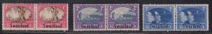 SWAZILAND Scott # 38-40 MH - KGVI 1946 Peace Issue