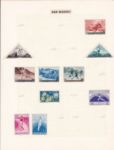 san marino stamps page ref 17052 