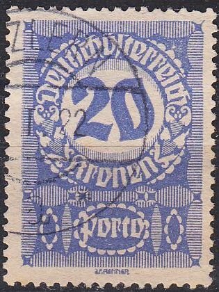 ÖSTERREICH AUSTRIA [Porto] MiNr 0092 y ( O/used )