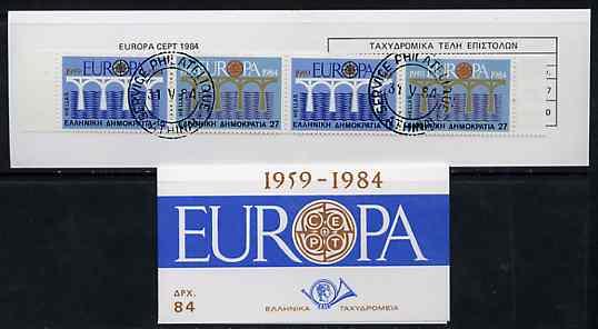 Booklet - Greece 1984 Europa (CEPT) 84Dr booklet complete...