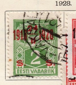 Estonia 1928 Early Issue Fine Used 2s. Optd 191898