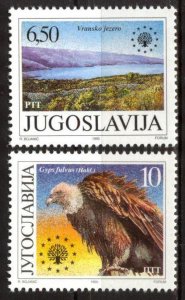 Yugoslavia 1990 European Nature Protection Birds Set of 2 MNH**