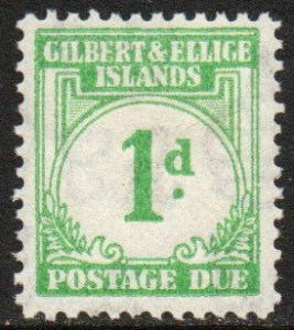 Gilbert & Ellice Islands Sc #J1 Mint Hinged
