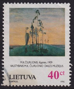 Lithuania - 1996 - Scott # 551 - used - Modern Art