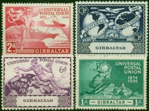 Gibraltar 1949 UPU Set of 4 SG136-139 Fine MM