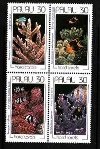 Palau-Sc#262a- id7-unused NH set-Marine Life-Coral-1991-