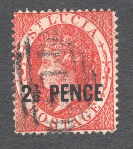 St. Lucia, Scott #17   VF, Used, Queen Victoria, CV $27.50 ...... 6010007