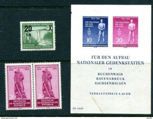 Germany/DDR 1955 Sc237a Monument of Victim  Sc 238 Pair MNH 12382