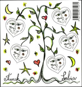 Scott #3390a Sorbier Hearts S/S MNH