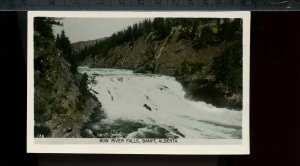 Bow River Falls, Banff, Alberta photo unused post card Canada