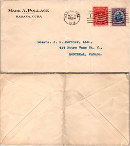 1913 Cuba (Havana) to Canada ( Postal History ), 1913