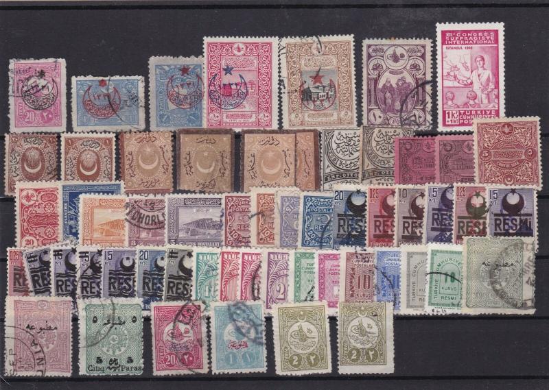 turkey early and officials stamps   ref 7972