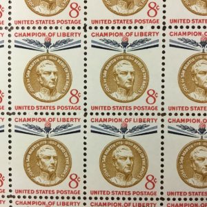 1126   Jose de San Martin, South America.  MNH 8¢ sheet of 72.   Issued in 1959.