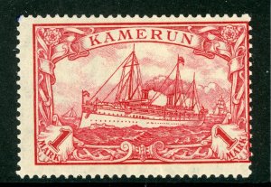 Cameroun 1918 Germany 1 Mark Yacht Ship Watermark Scott # 24 Mint A259