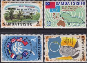 Samoa 361-364  25th Ann. South Pacific Commission 1972