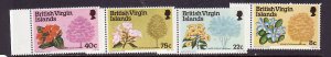 Virgin Is.-Sc#338-41-unused NH set-Flowering Trees-id2-1978-