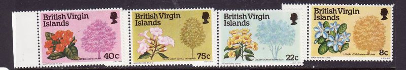 Virgin Is.-Sc#338-41-unused NH set-Flowering Trees-id2-1978-