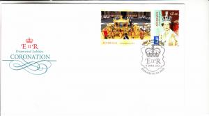 Australia 2013 FDC Scott #3900-#3901 Set of 2 Diamond Jubilee Coronation of E...