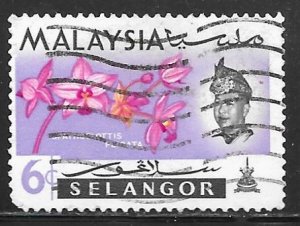 Malaysia Selangor 124: 6c Spathoglottis plicata, used, F-VF