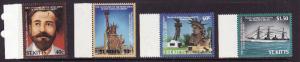 St. Kitts-Sc#193-6-Unused NH set-Statue of Liberty-1986-