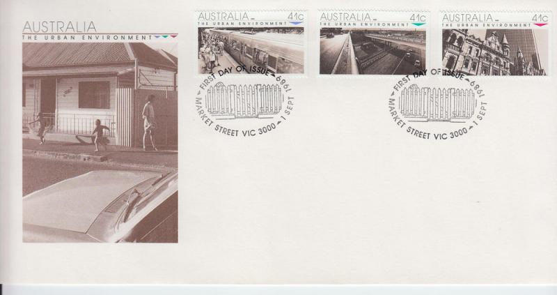 1989 AustraliaThe Urban Environment (Scott 1150-52) FDC