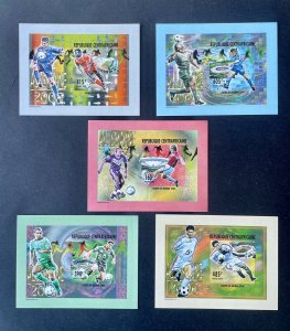 Stamps Deluxes Blocks Football Worldcup Germany 2006 Central Africa Imperf.