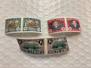 KAPPYSTAMPS SOUTH AFRICA #B9-B11 HUGUENOTS SEMI POSTAL PAIRS MINT HINGED CS1378
