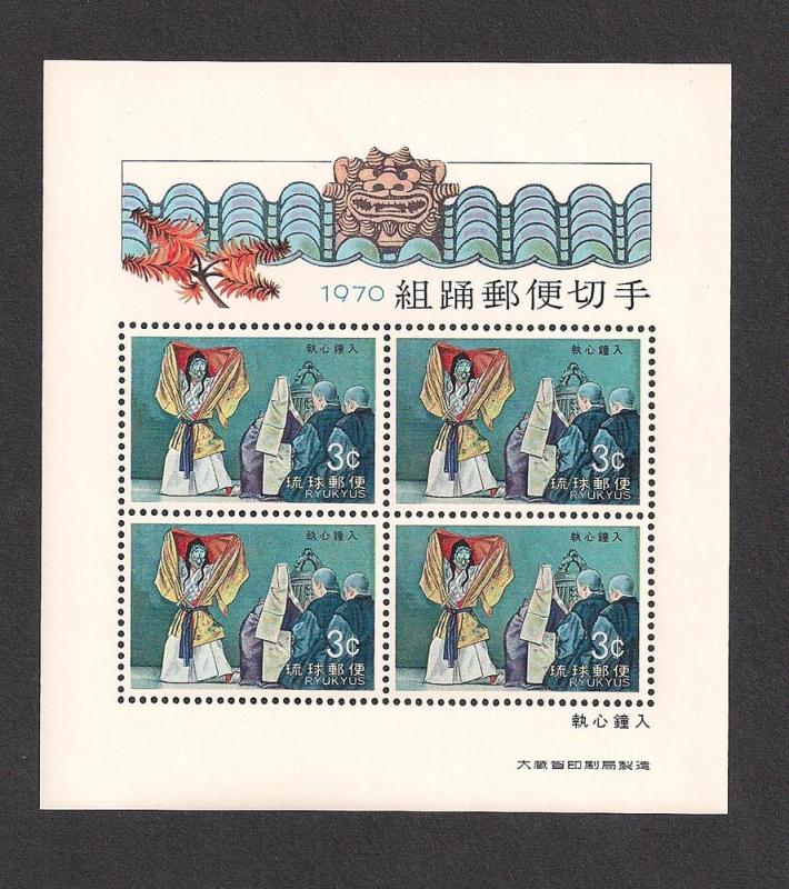 RYUKYU ISLANDS SC# 195a VF MNH 1970