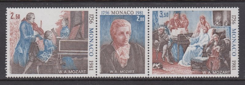 Monaco   #1277a  strip     mnh    cat $8.50