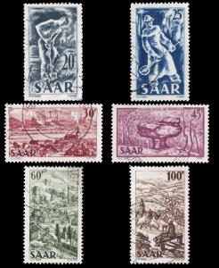 Germany-Saar 1949-51 Sc 204-220 uvg-vf (204-06 mh) French admin