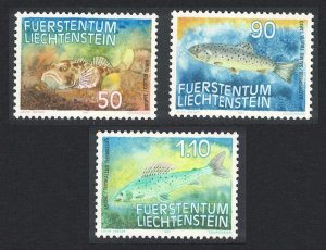 Liechtenstein Fish 1st series 3v 1987 MNH SG#915-917