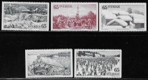 SWEDEN SC# 994-98  VF/MNH 1973