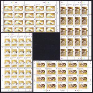 Bermuda WWF Cahow and Tropicbird Half Sheets of 20 sets SG#852-855 SC#798-801