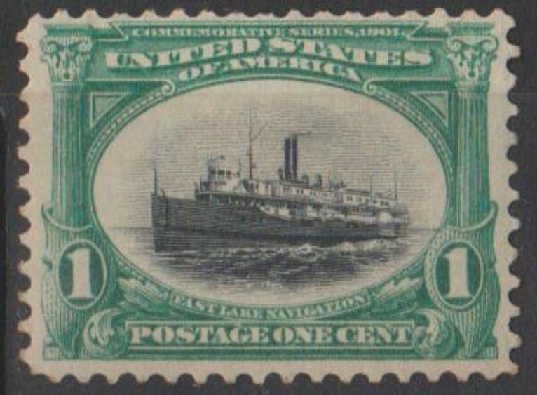 U.S. Scott #294 Ship - Pan American Stamp - Mint Single - IND