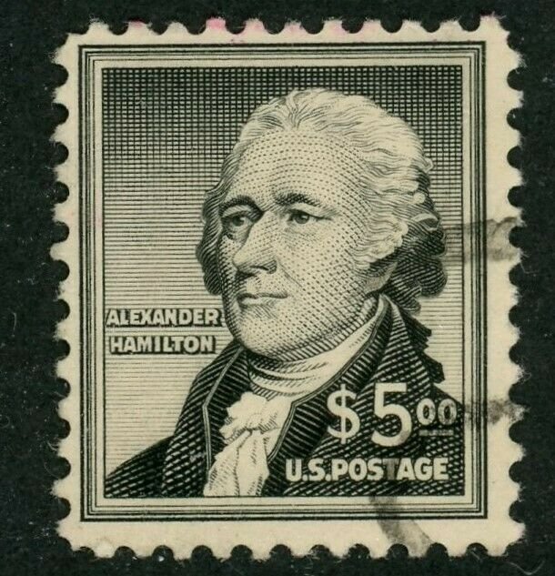  Scott 1053 Alexander Hamilton $5.00 Stamp F - VF Used -  Light Cancel