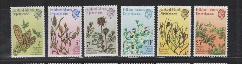 Falkland Islands Dependencies #1L53-58  (1981 Wildflowers set) VFMNH CV $2.20