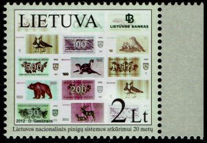 Lithuania #983  MNH - Currency (2012)