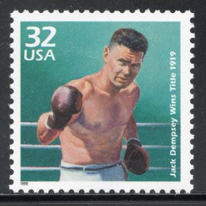 3183m * JACK DEMPSEY ** U.S. Postage Stamp MNH